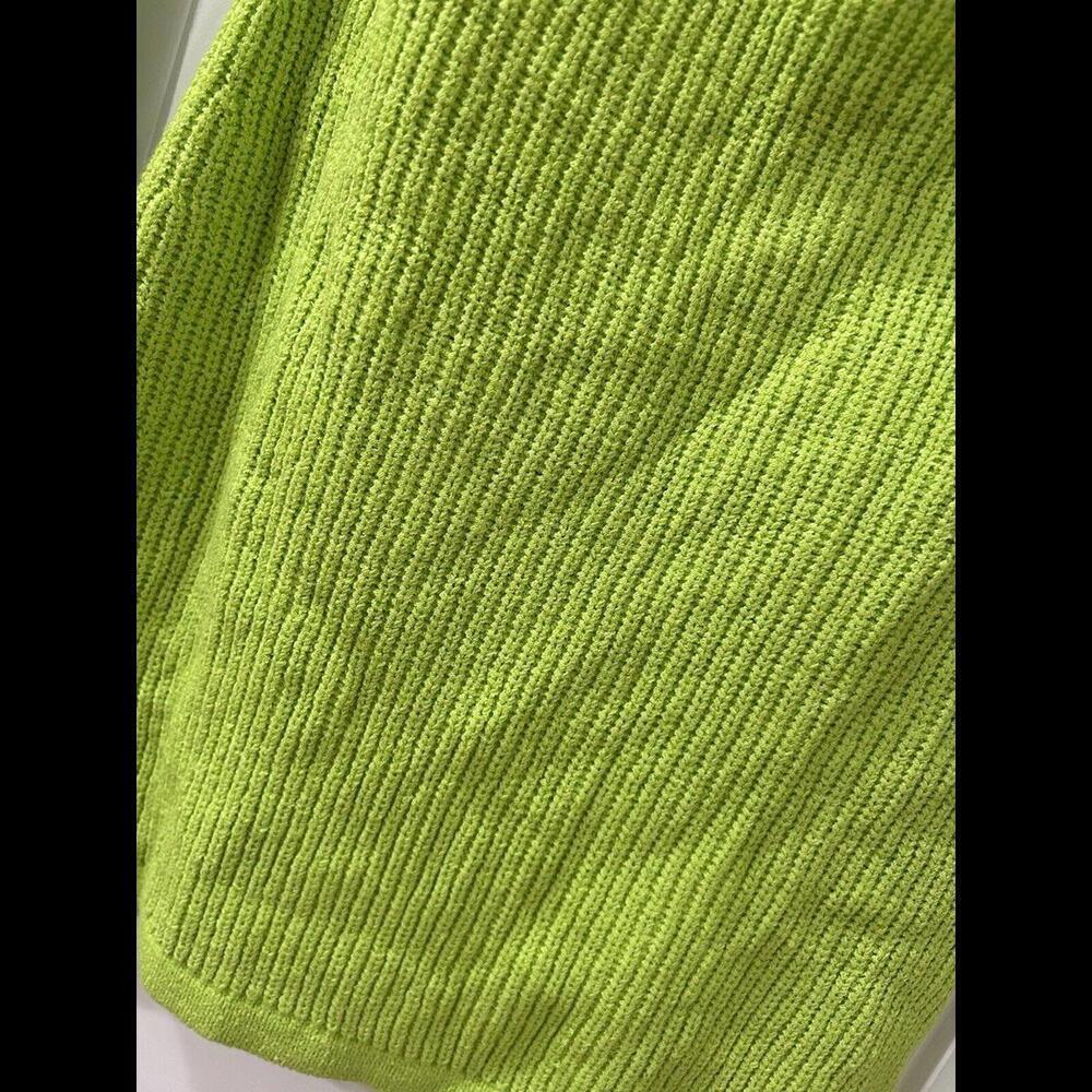 SER.O.YA Women’s Knit Bodycon Cut Out Mini Dress Small Green Long Sleeve Holiday - Picture 7 of 8